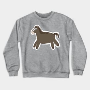 Horse drawn badly- brown Crewneck Sweatshirt